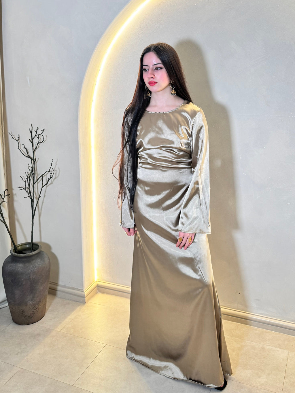 The Amira Khaki Dress