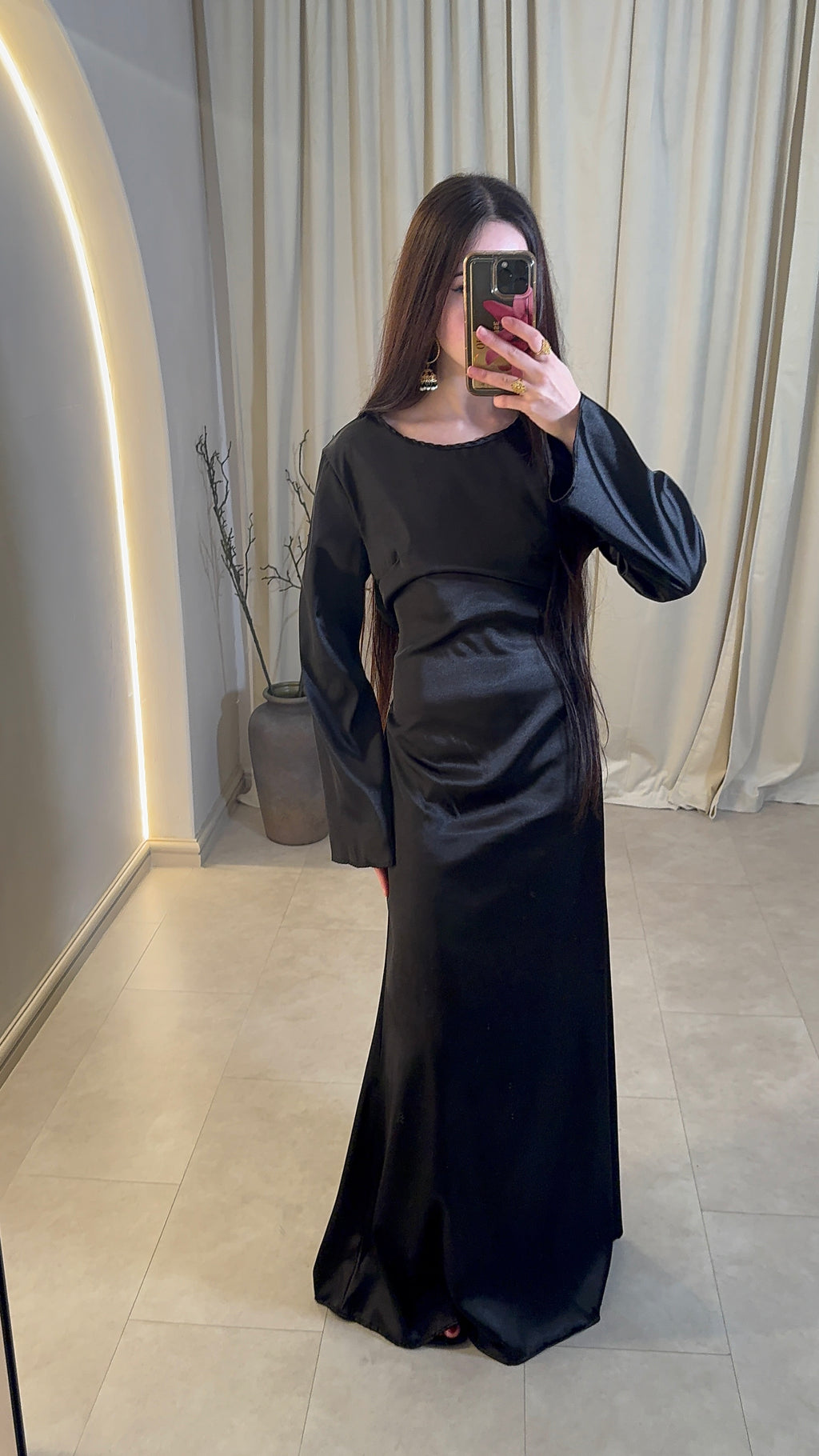 Midnight Satin Dress