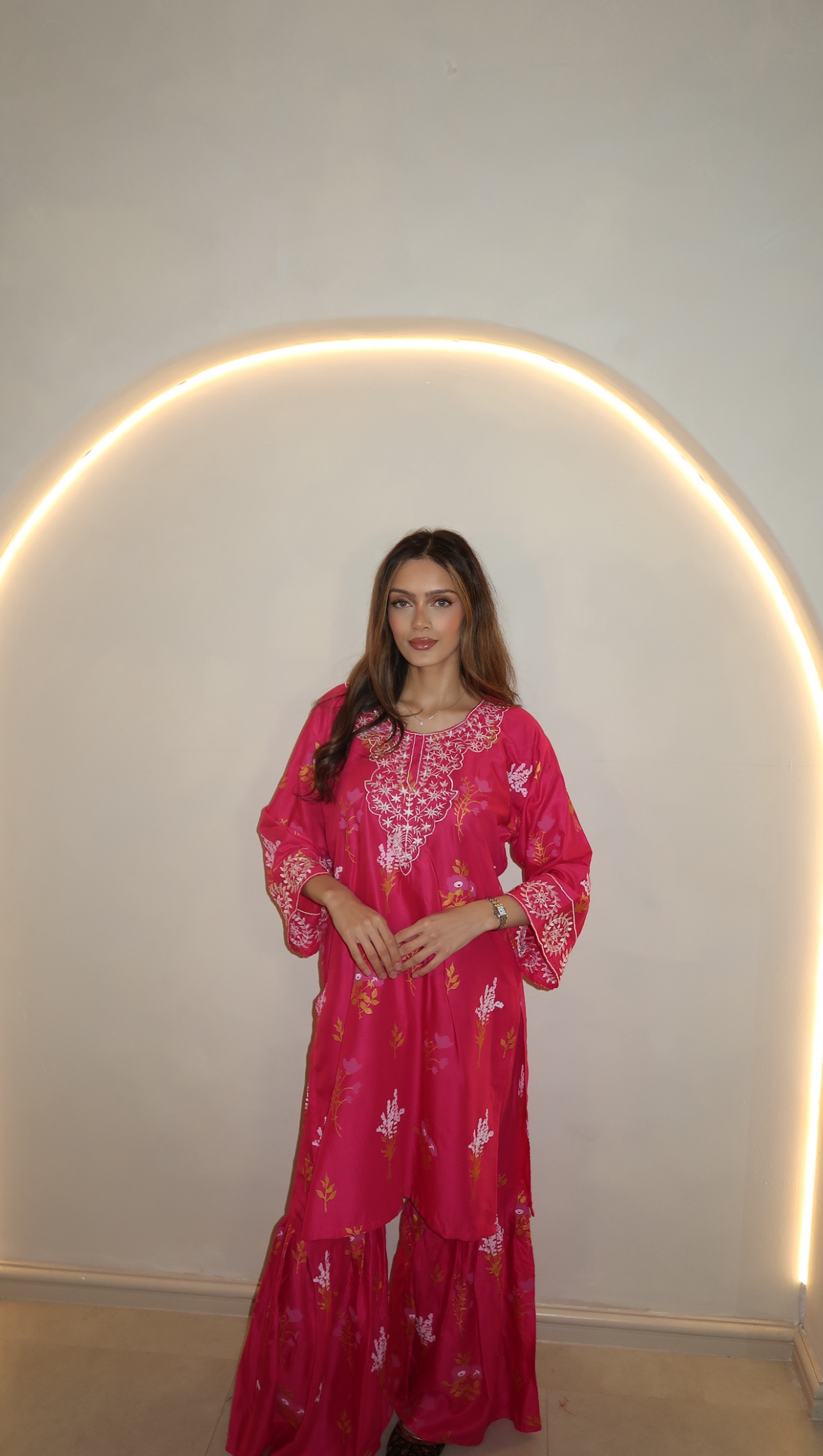 FUSCIA ELEGANT FLORAL 2PC CO ORD