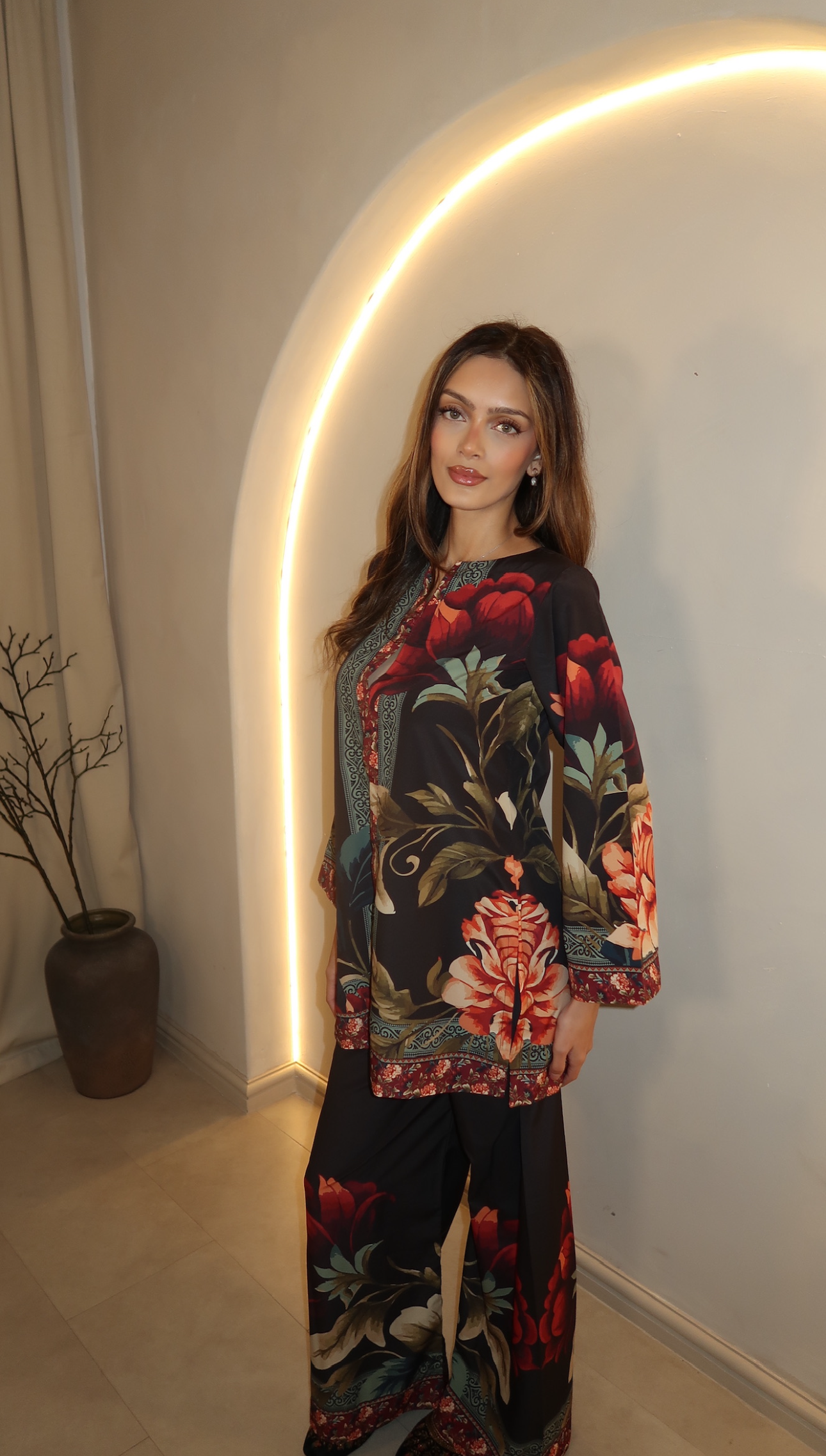 ELEGANT BUTTONED 2PC FLORAL CO ORD