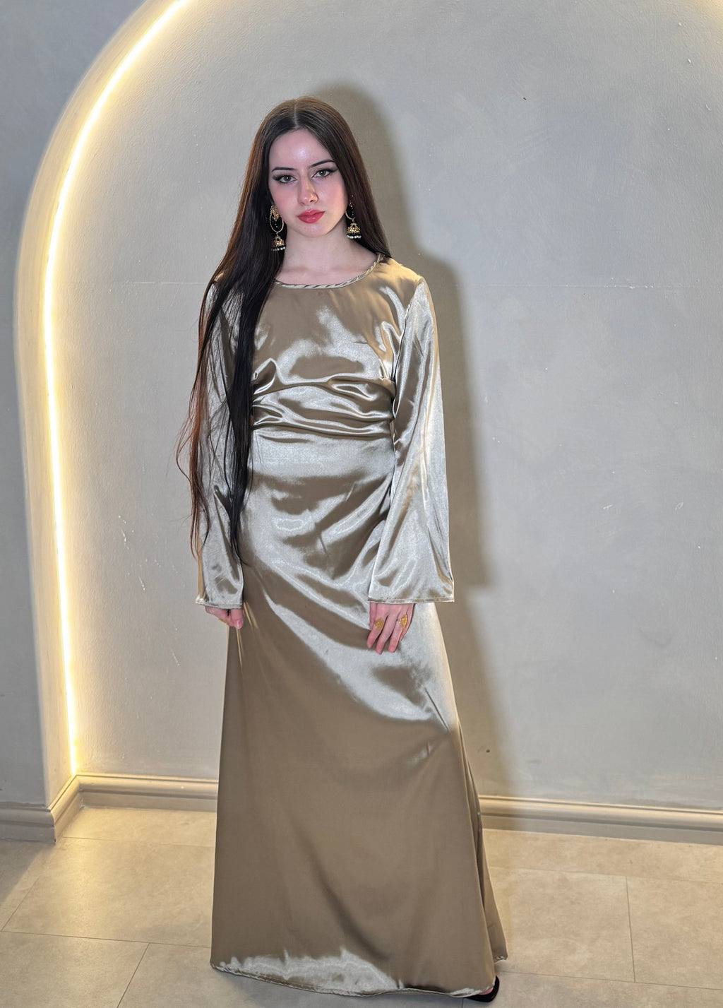 The Amira Khaki Dress