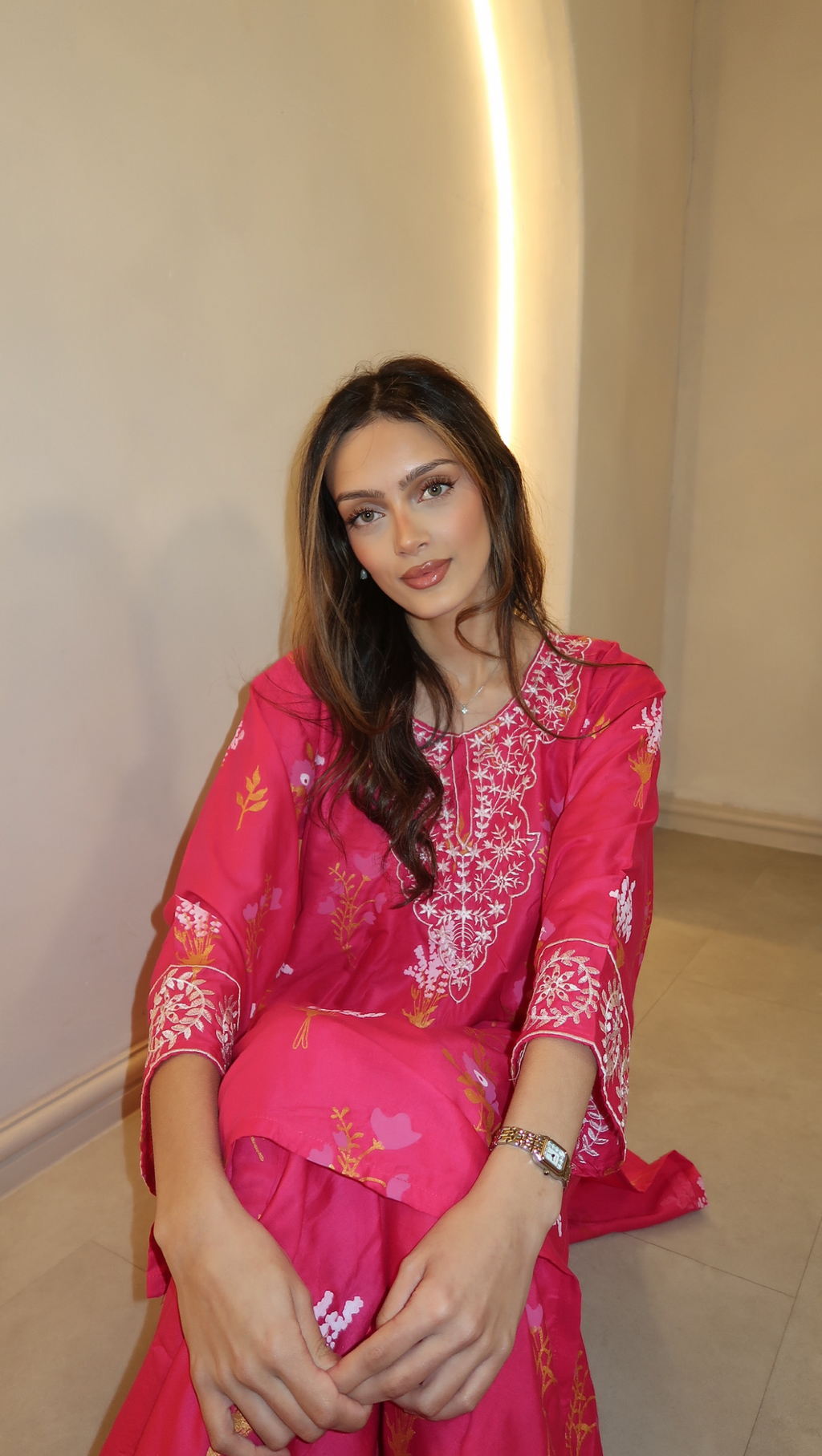 FUSCIA ELEGANT FLORAL 2PC CO ORD