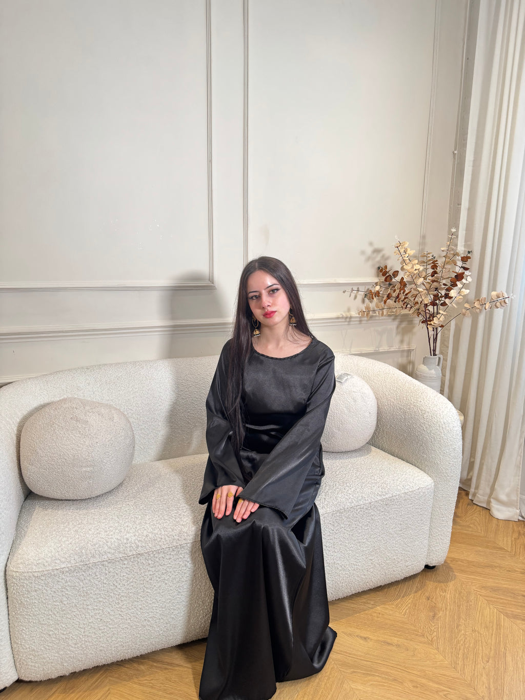 Midnight Satin Dress
