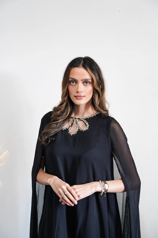 Royal Black Cape 2PC CO ORD