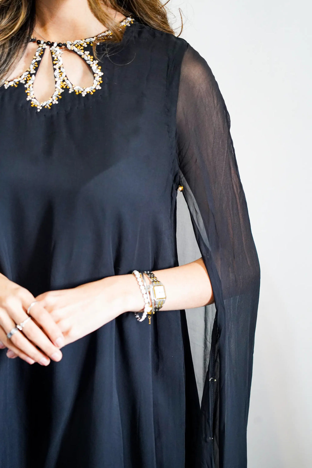 Royal Black Cape 2PC CO ORD