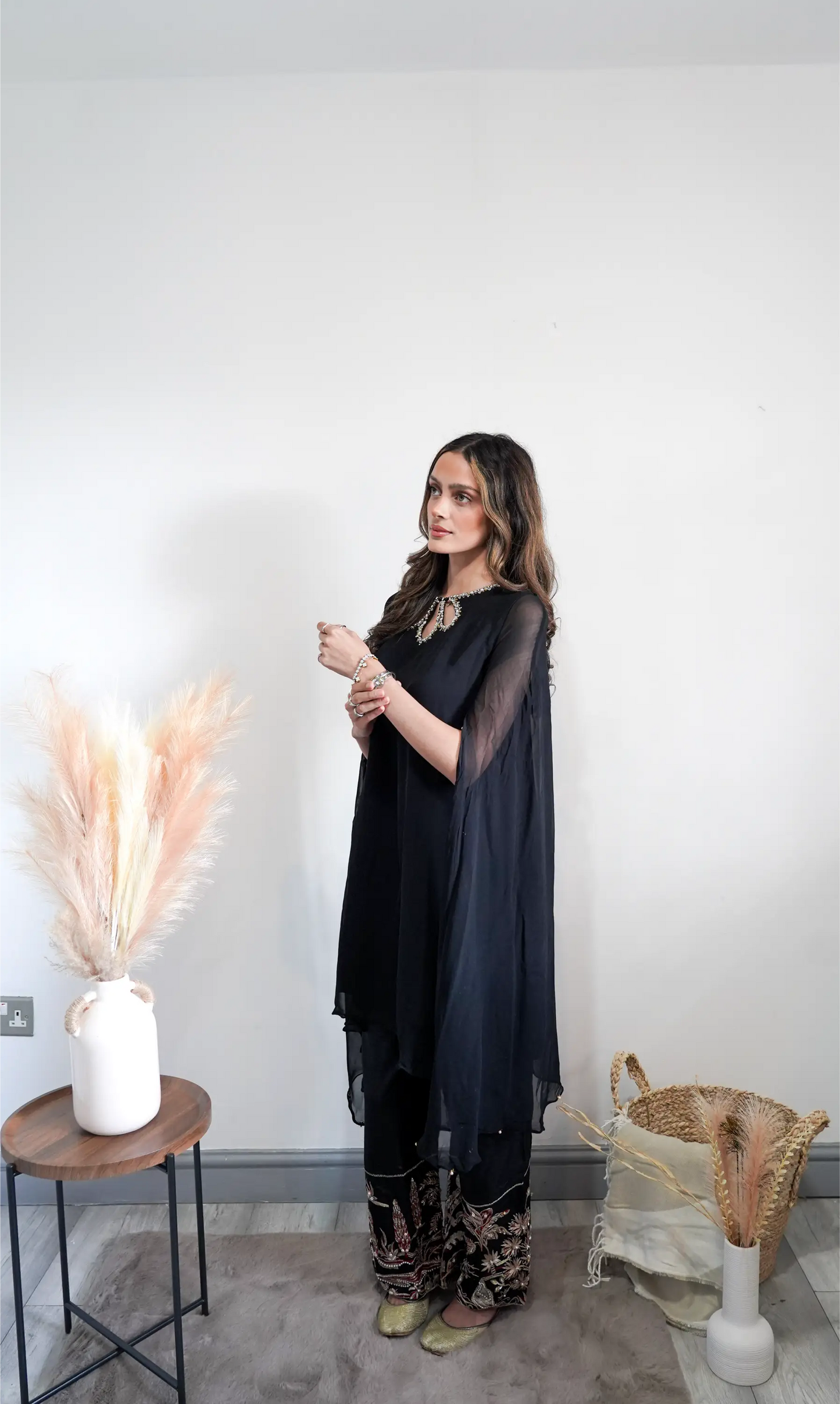 Royal Black Cape 2PC CO ORD