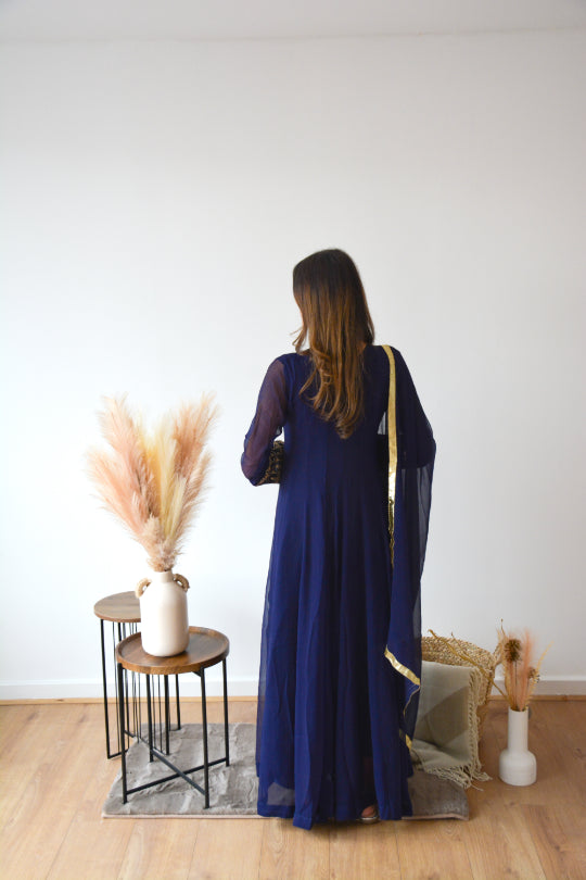 SIGNATURE - ROYAL BLUE EMBROIDERED 2 PC