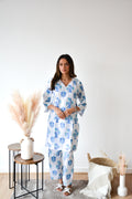 WHITE AND BLUE 2 PC CO ORD
