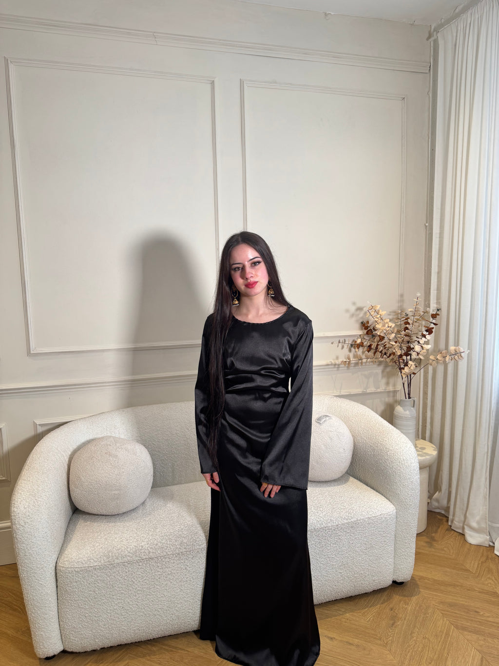 Midnight Satin Dress